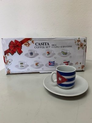 6 cup + 6 saucers  espresso