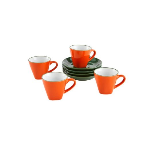8pcs Expresso Set - Green & Orange