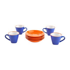8pcs Expresso Set - Orange & Blue